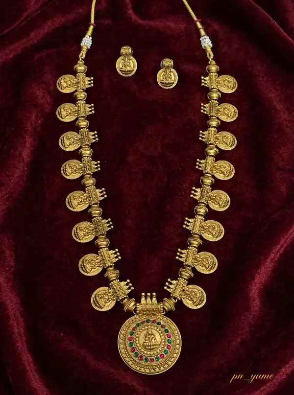 Lakshmi Antique Coin Long Haram